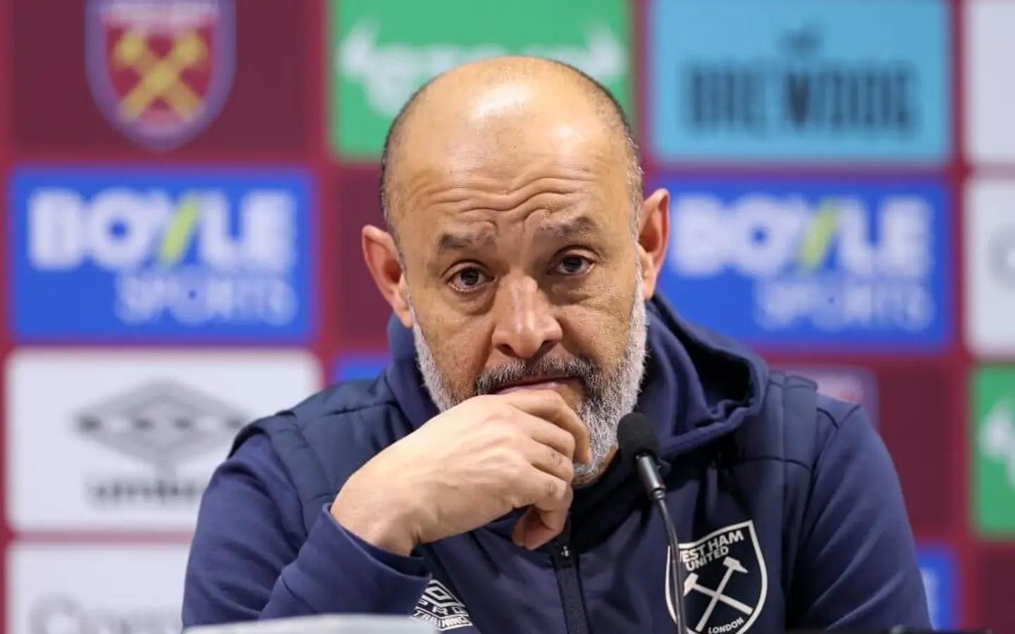 TA:努诺昔日森林辉煌难再复制,西汉姆联保级战成现实考验