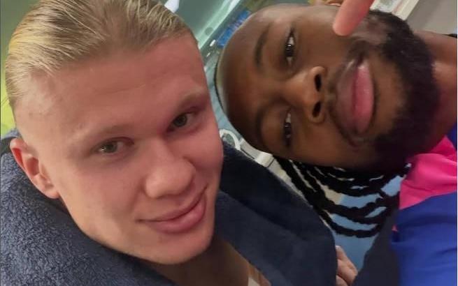 似有故人之姿，哈兰德晒与塞门约的合照：欢迎