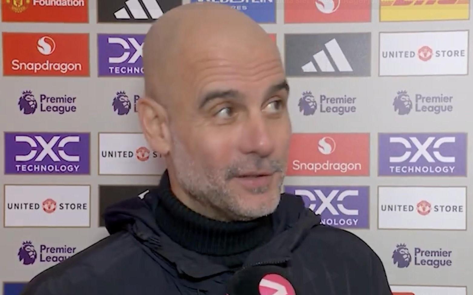 瓜帅：曼联确实更出色输球绝不仅仅是