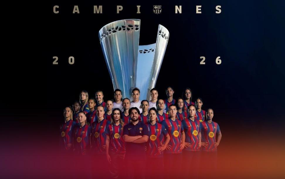 男女足双杀,巴萨女足击败皇马女足夺得本赛季女子西超杯冠军