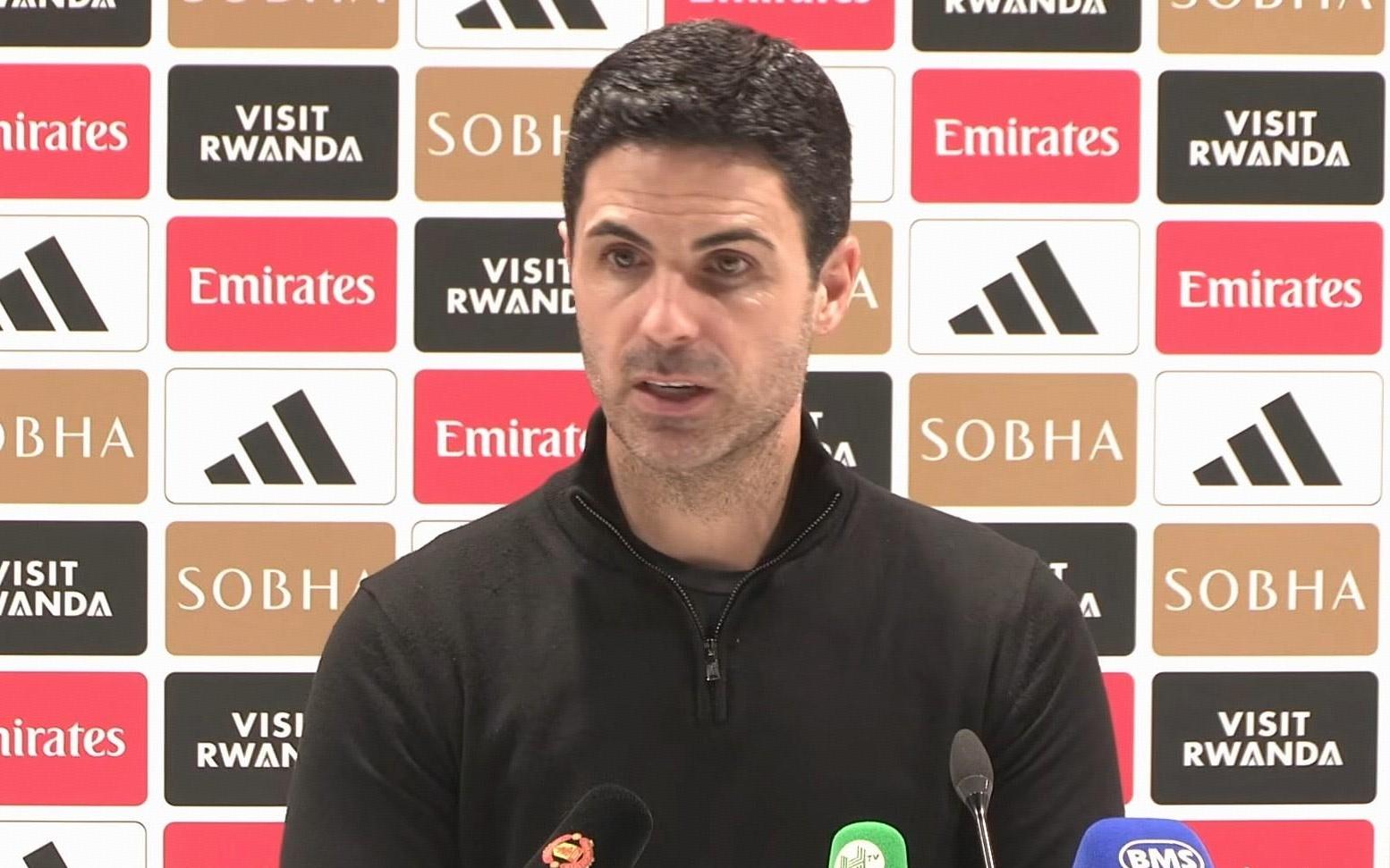 阿尔特塔：有些失误不太像我们会犯的，但也要认可曼联的表现