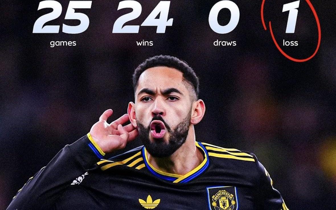 阿森纳本赛季首次输掉先进球的比赛，此前24场全胜