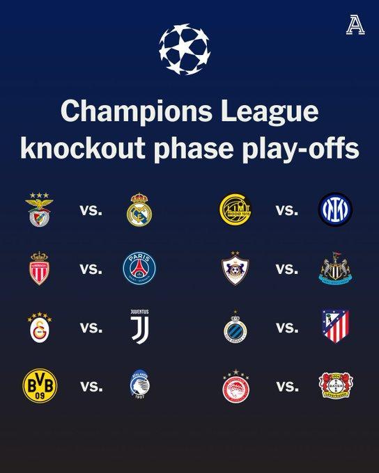 又是剧本欧冠淘汰赛附加赛抽签揭晓，皇马再战本菲卡