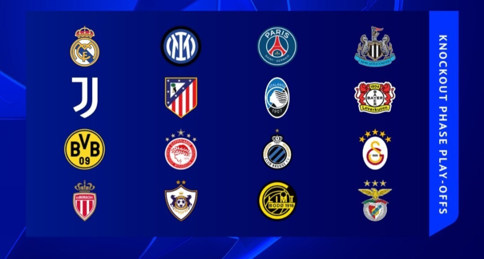 欧冠淘汰赛附加赛对阵：皇马再遇穆帅巴黎迎法甲内战国米VS黑马