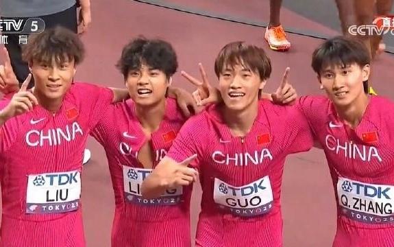 男子4x400米接力预赛：中国队打破国家纪录位列小组第五，无缘决赛