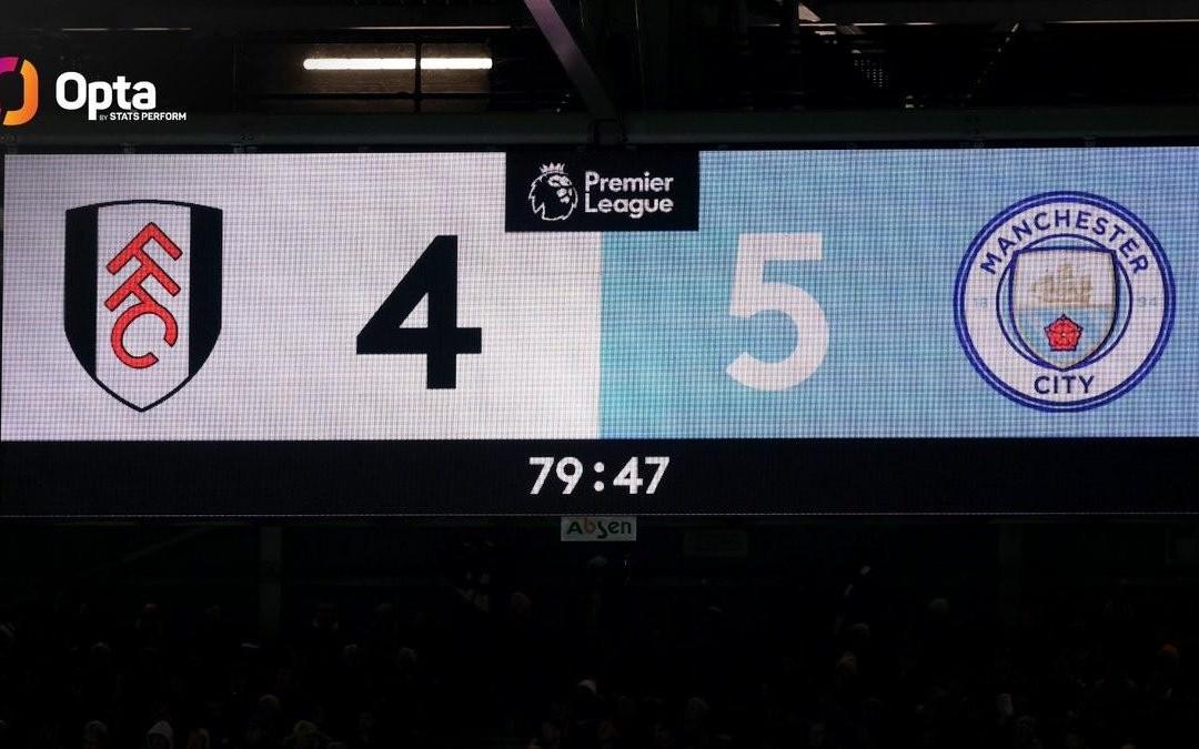 不走运,富勒姆成为英超历史第三支主场打进4球却告负的球队