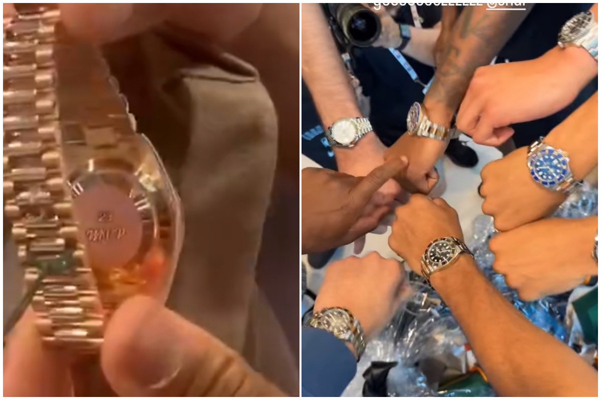 倒反天罡！恩比德拿MVP时哈登反送一块定制劳力士