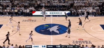 够强硬！亚历山大投篮幸运颠进回应麦丹随后顶开戈贝尔上篮打进