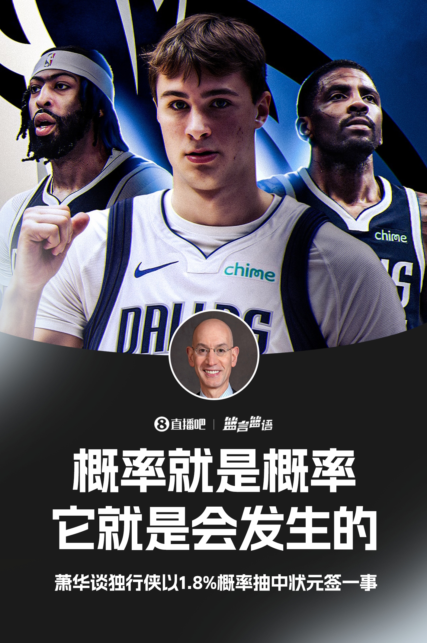 萧华谈独行侠抽到状元签：概率就是概