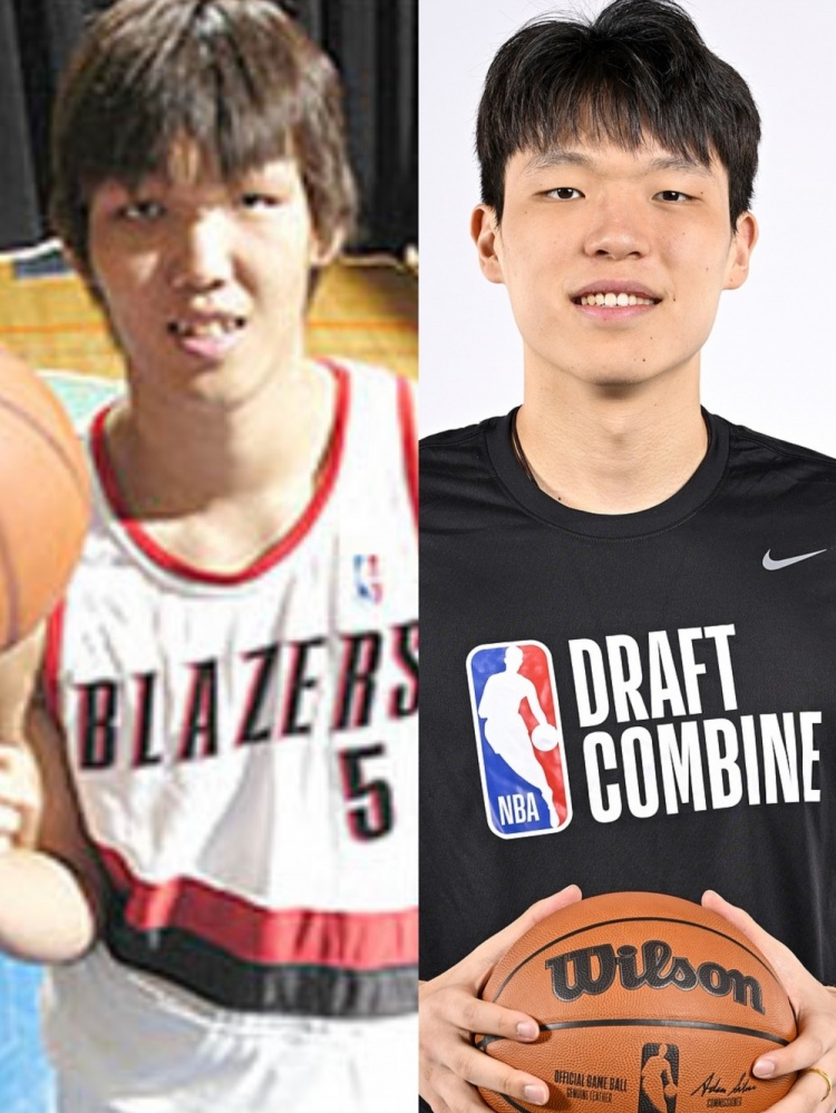 小杨帅多了开拓者上个亚洲中锋河升镇和杨瀚森有些许神似
