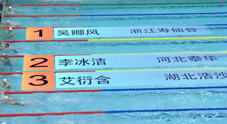 女子200米自由泳预赛：吴卿风、李冰洁前二晋级半决赛