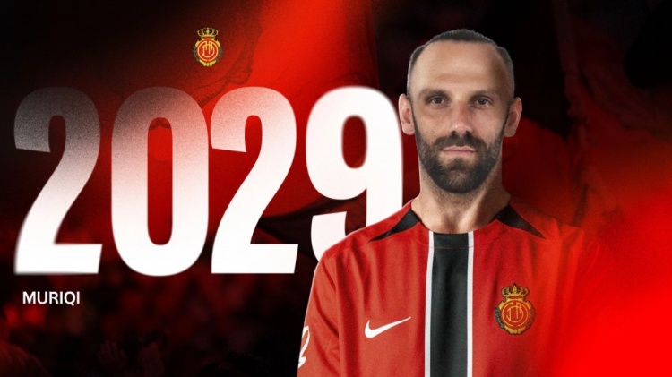 官方：马洛卡与31岁前锋维达特穆里奇续约至2029年
