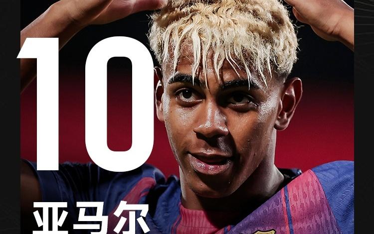 雷速西甲评选：一传一射助巴萨全取三分，亚马尔当选西甲首轮MVP