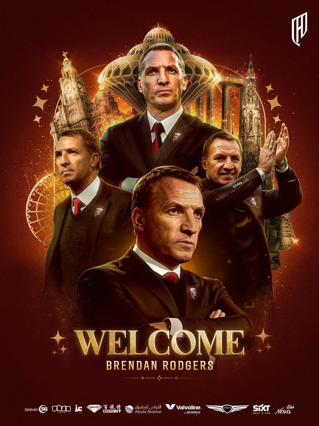 官方：罗杰斯出任胡拜尔库迪西亚新帅据悉双方签约2年半