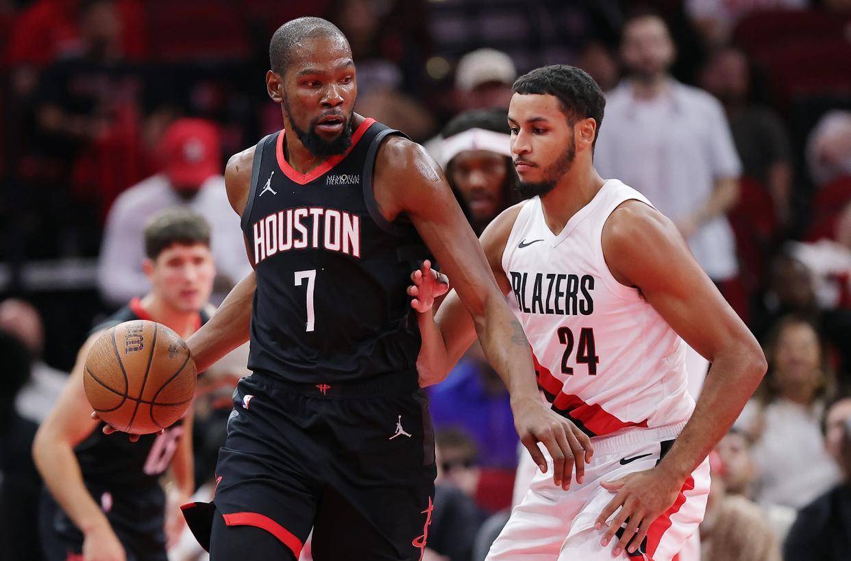 杜兰特30+5创NBA历史第1神迹,火箭完胜开拓者!申京25+10+9+3帽