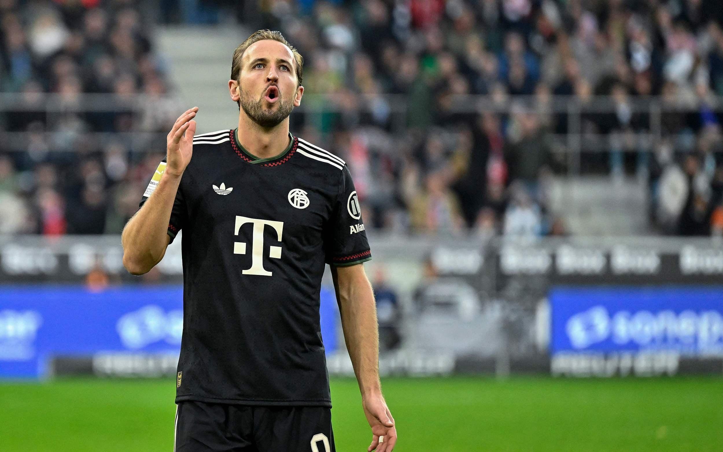 凯恩面对门兴未取得进球,连续10场进球纪录遭终结