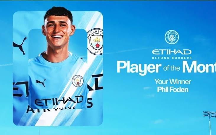 4球1助,福登当选曼城队内11月最佳球员