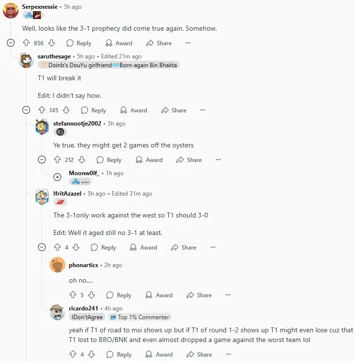 Reddit热议BLG击败MKOI：knight一个人的气场比一些队加起来都强