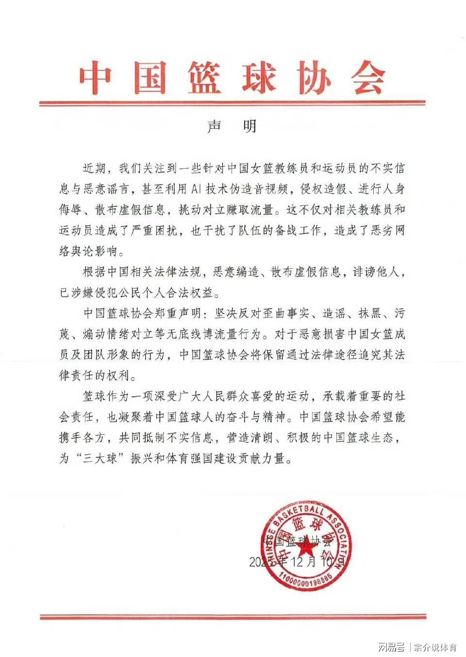 中国篮协宣布重要决定,中国女篮被严重抹黑,真不能忍