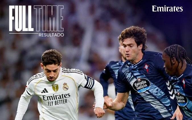 主场02告负,皇马各项赛事对塞尔塔19场不败和11连胜被终结