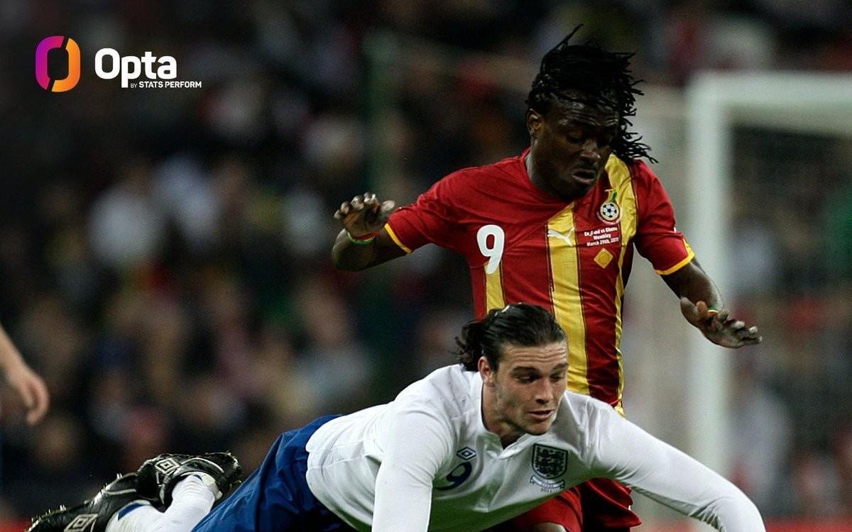 世界杯相遇,英格兰与加纳此前仅在友谊赛有过1次交手