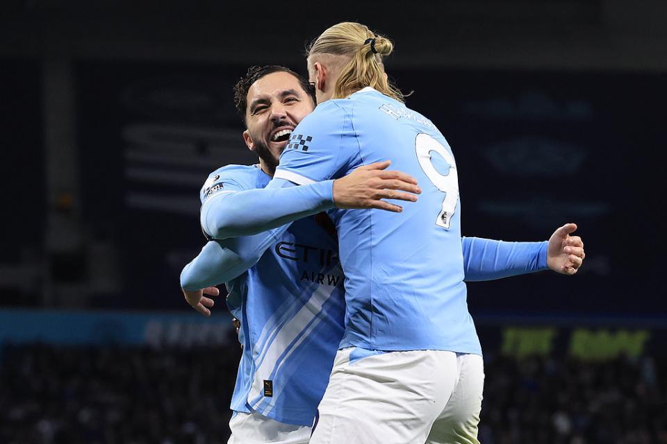 曼城31升第2距榜首6分!终结黑马8轮不败哈兰德双响+10轮轰13球