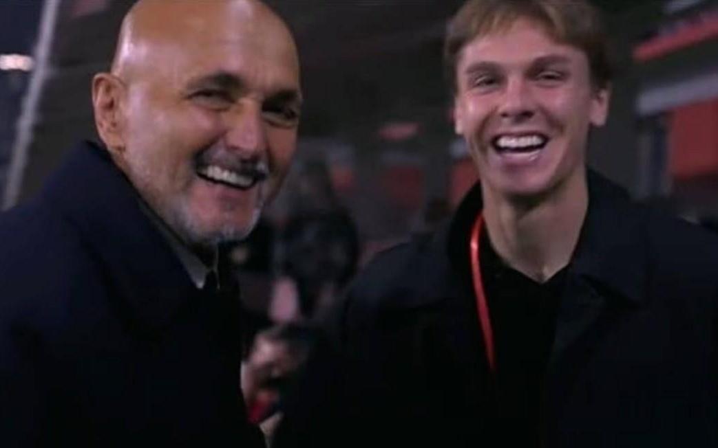 曾经的师徒，斯帕莱蒂和泽尔宾赛前互致问候