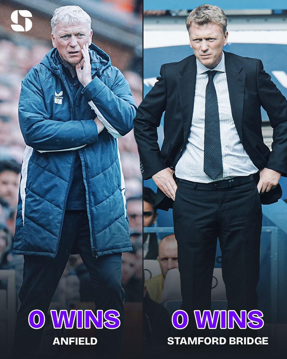 莫耶斯21次英超客战切尔西未尝一胜,追平自己保持的英超纪录