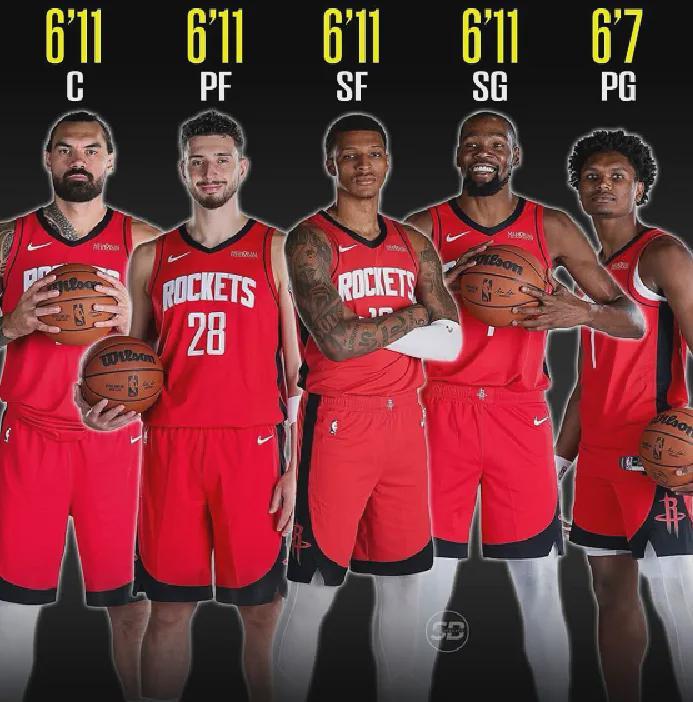 确认了！火箭揭幕战首发五虎！NBA史上
