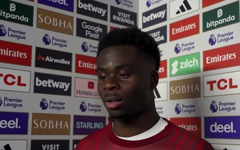 萨卡:对三分感到高兴,但也失望于表现和差点丢分的结果