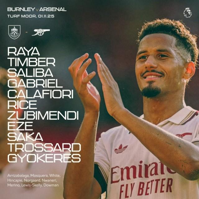 阿森纳首发:哲凯赖什出战