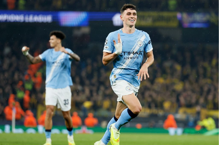 曼城41多特:福登双响闪耀欧冠,哈兰德弑旧主延续纪录