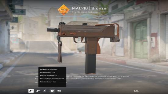 《CS2》磨损经济学！史上最低磨损MAC10以4.5万美元天价成交