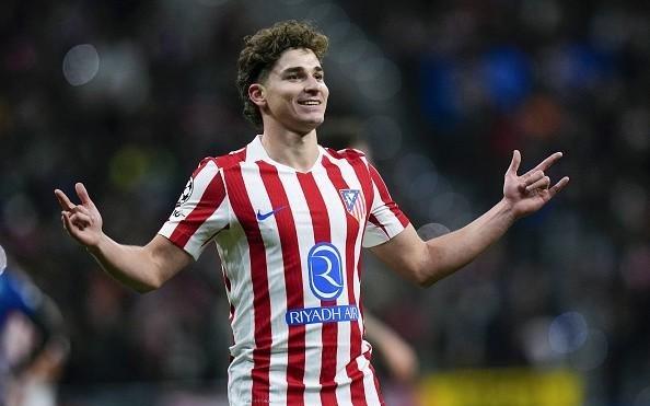 阿尔瓦雷斯马竞生涯欧冠进球数上双，成队史第三人