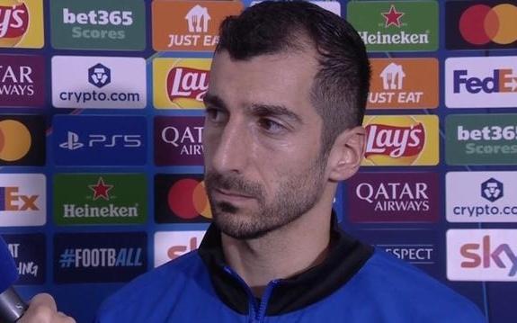 姆希塔良:比赛应该是平局,但主裁决定判罚一粒不存在的点球