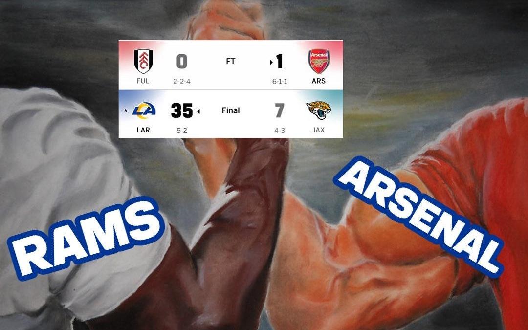 克伦克赢麻了!公羊伦敦碗大胜美洲虎,赛后社媒与阿森纳互动