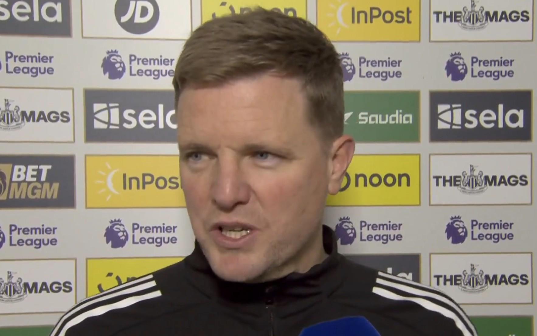 埃迪豪:对方后卫完全没盯球,我想点球判罚大概是正确的