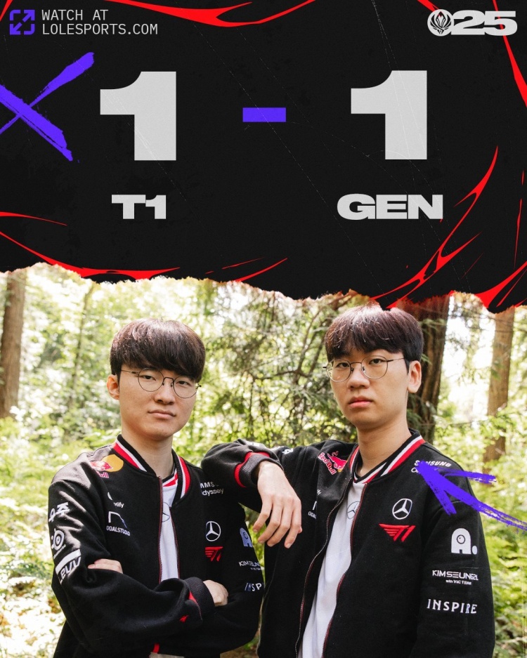 GEN真发狂了！Doran奥恩+Oner皇子团战连续发威T1扳平比分