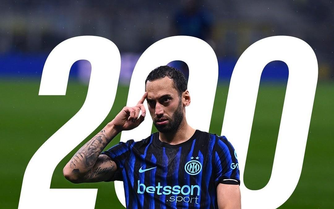 里程碑，恰尔汗奥卢出战利物浦迎来国米生涯200场