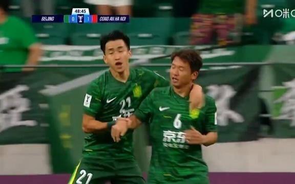 国安扳平比分！池忠国远射弹地破门，国安主场11扳平河内
