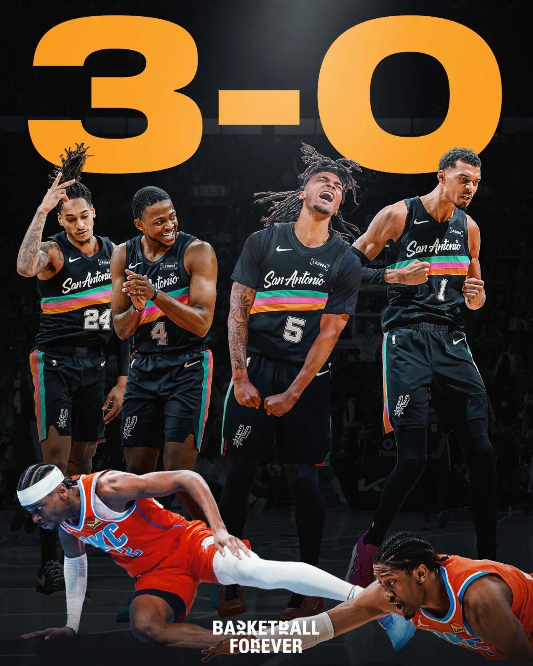 三杀雷霆！马刺天赋溢出，福克斯能进全明星