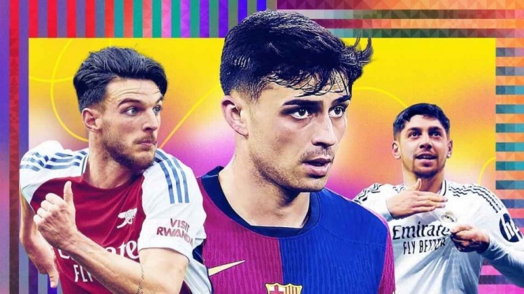 ESPN年度15大中场：佩德里第1赖斯第2巴尔韦德第3维蒂尼亚第5