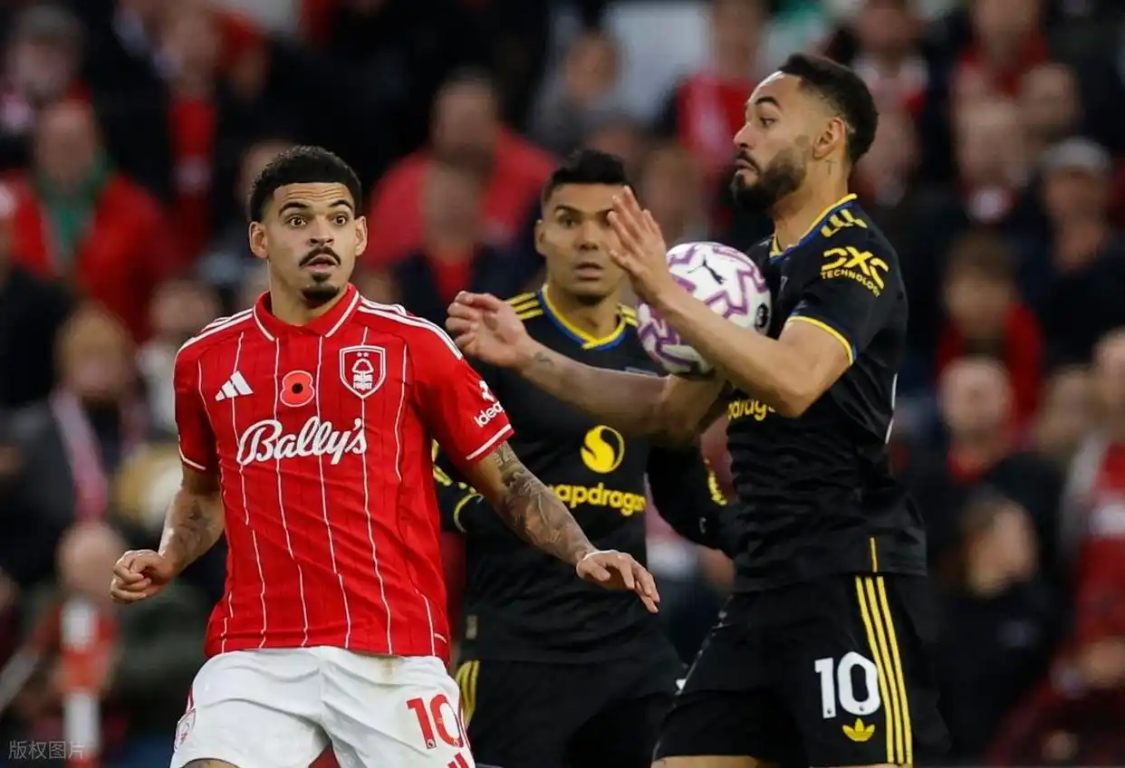 曼联22森林,10场英超仅1场零封,森林用下底传中差点翻盘