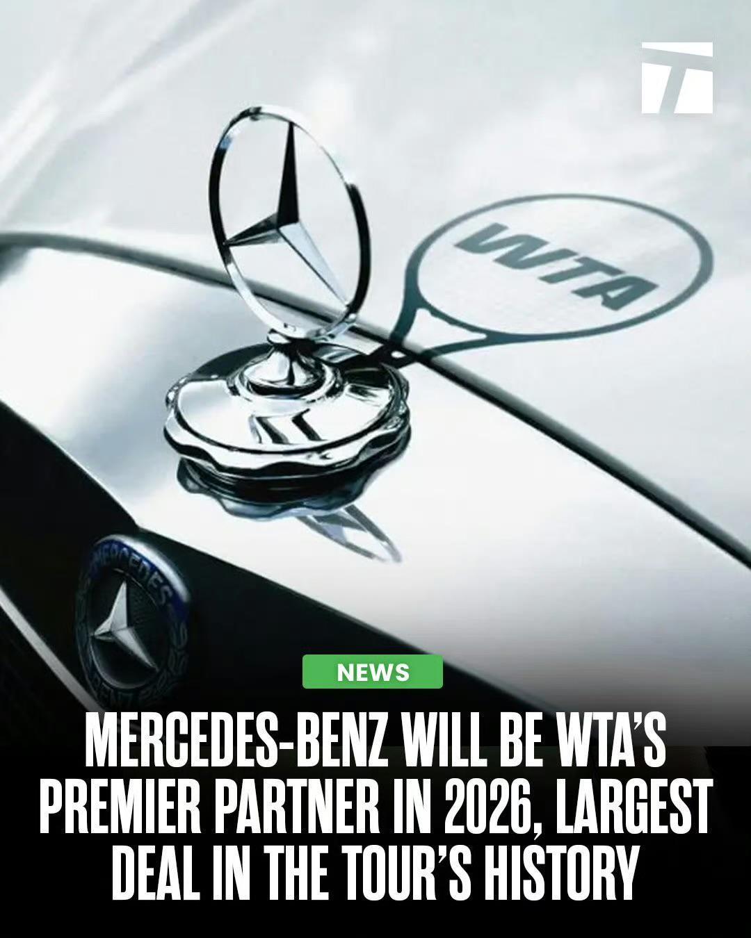 梅赛德斯奔驰与WTA达成历史级合作,共绘女子网球新未来