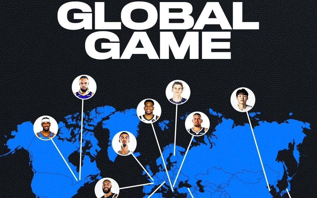 NBA国际球员分布情况：中国、日本均仅一人，加拿大、法国遥遥领先