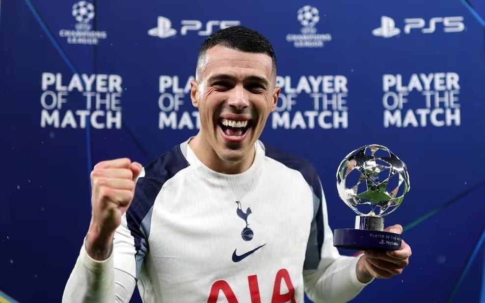 存在感极高，波罗当选热刺vs多特蒙德全场最佳