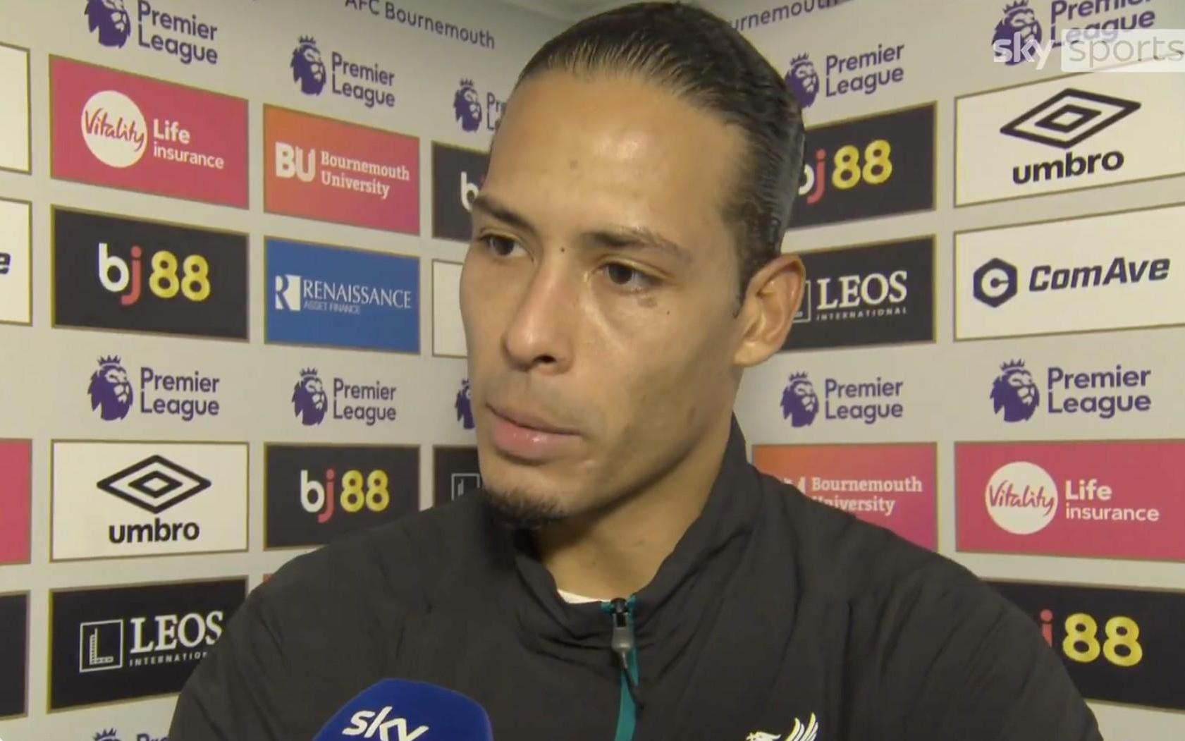 范戴克：伯恩茅斯绝杀时我在场上被阻