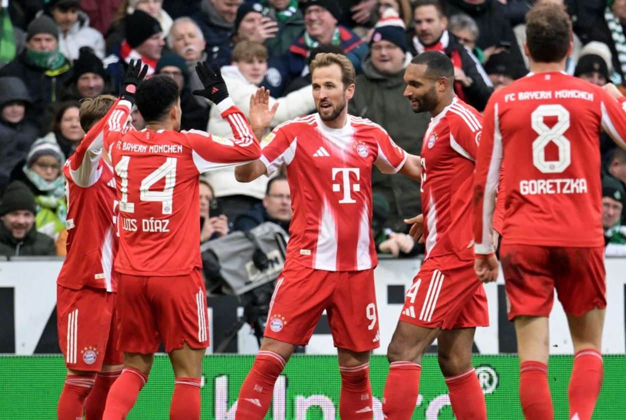 30横扫！德甲霸主继续狂飙，32岁凯恩神了：22轮轰入26球