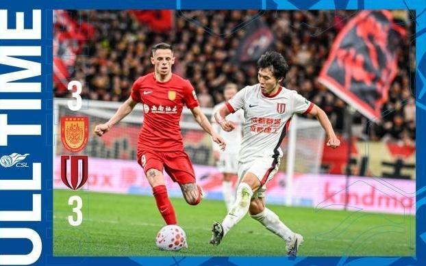 【中超】迪马塔双响蓉城客场3比3绝平铜梁龙