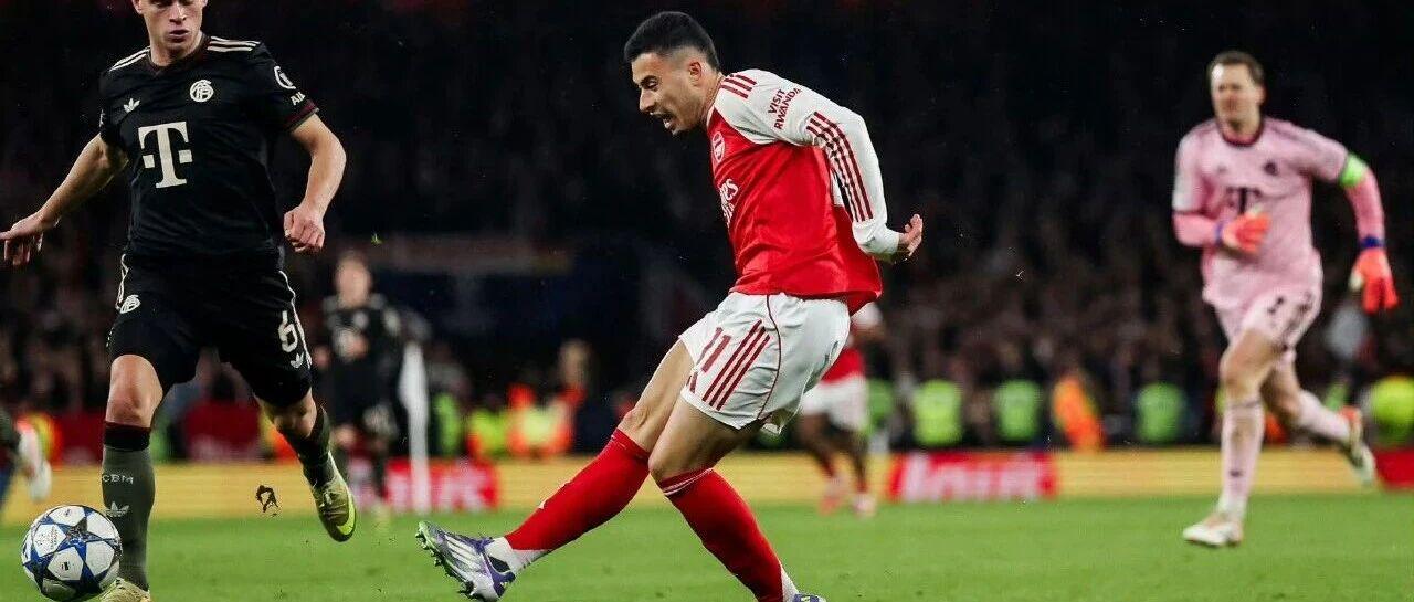 欧冠阿森纳31拜仁视频集锦：廷伯、马杜埃凯建功，马丁内利空门单刀